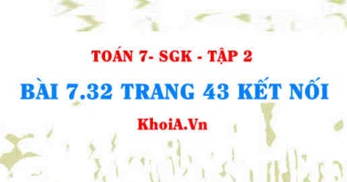 Bài 7.32 trang 43 Toán 7 Kết nối tri thức Tập 2